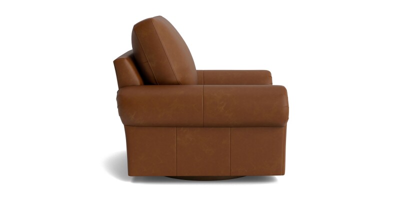 True Custom™ True Custom® Leather Large Panel Arm Swivel Chair C40005SFL53