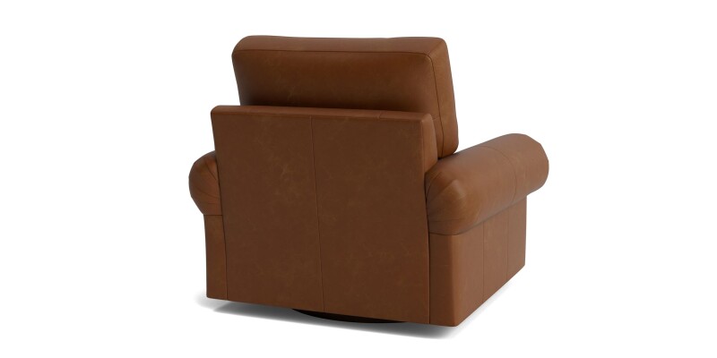 True Custom™ True Custom® Leather Large Panel Arm Swivel Chair C40005SFL54