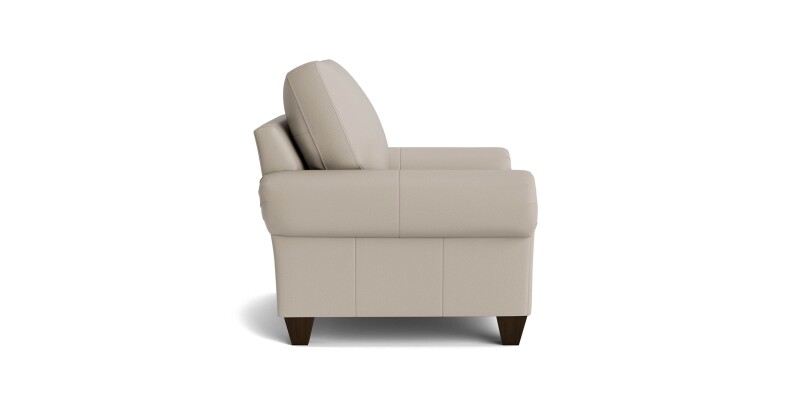True Custom™ True Custom® Leather Large Panel Arm Accent Chair C40012SFL54