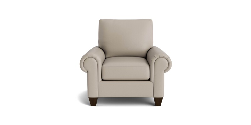 True Custom™ True Custom® Leather Large Panel Arm Accent Chair C40012SFL59