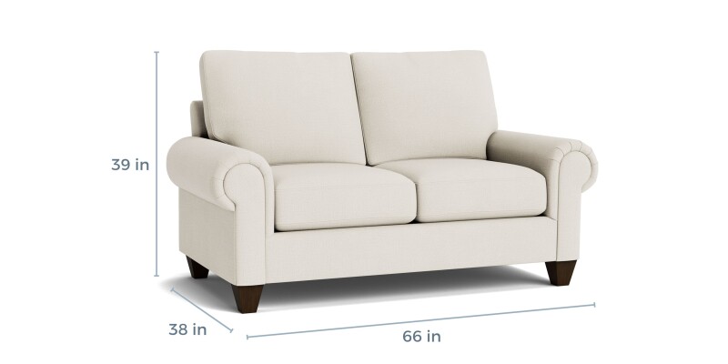 True Custom™ True Custom® Large Panel Arm Loveseat C40022SF34