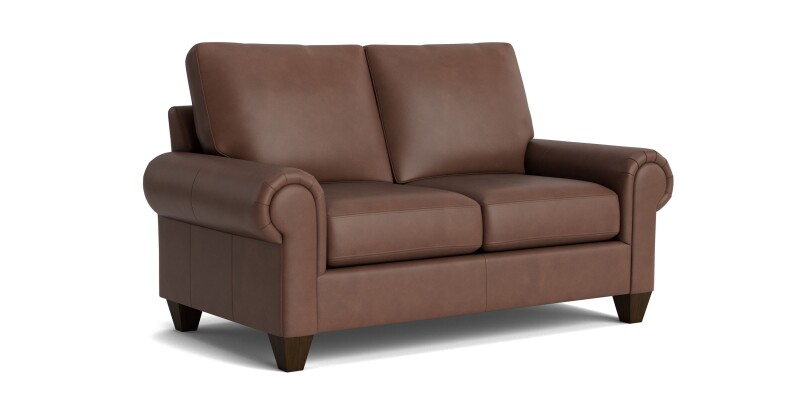 True Custom™ True Custom® Leather Large Panel Arm Loveseat C40022SFL55