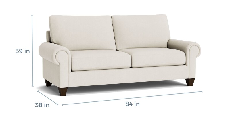 True Custom™ True Custom® Large Panel Arm Studio Sofa C40052SF34