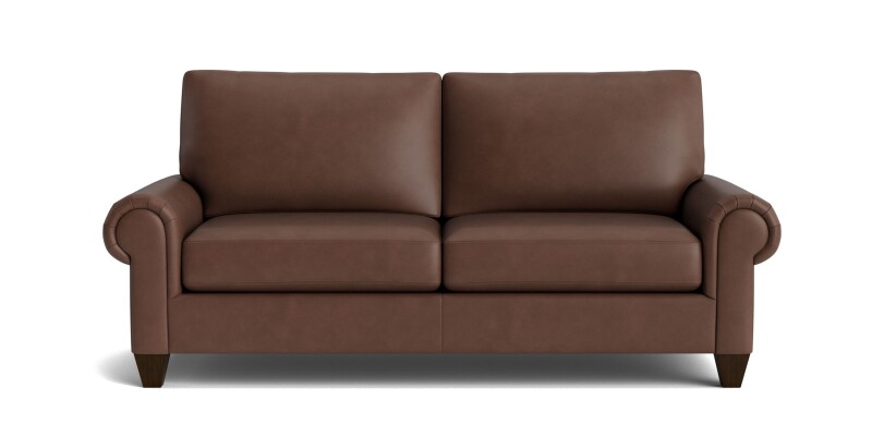 True Custom™ True Custom® Leather Large Panel Arm Studio Sofa C40052SFL53