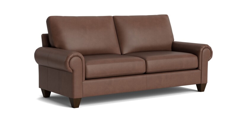 True Custom™ True Custom® Leather Large Panel Arm Studio Sofa C4005BSFL59