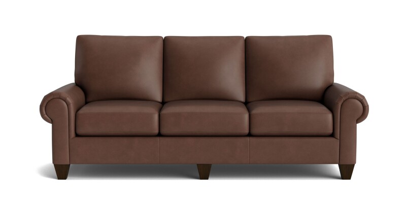 True Custom™ True Custom® Leather Large Panel Arm Sofa C40072SFL52