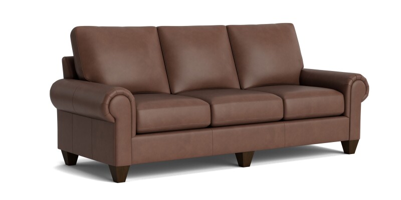 True Custom™ True Custom® Leather Large Panel Arm Sofa C40072SFL56