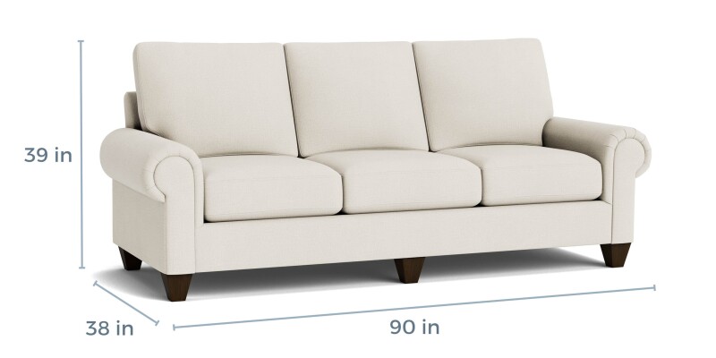 True Custom™ True Custom® Large Panel Arm Sofa C4007QSF23