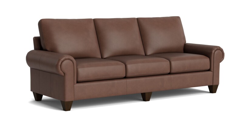 True Custom™ True Custom® Leather Large Panel Arm Sofa C40082SFL54