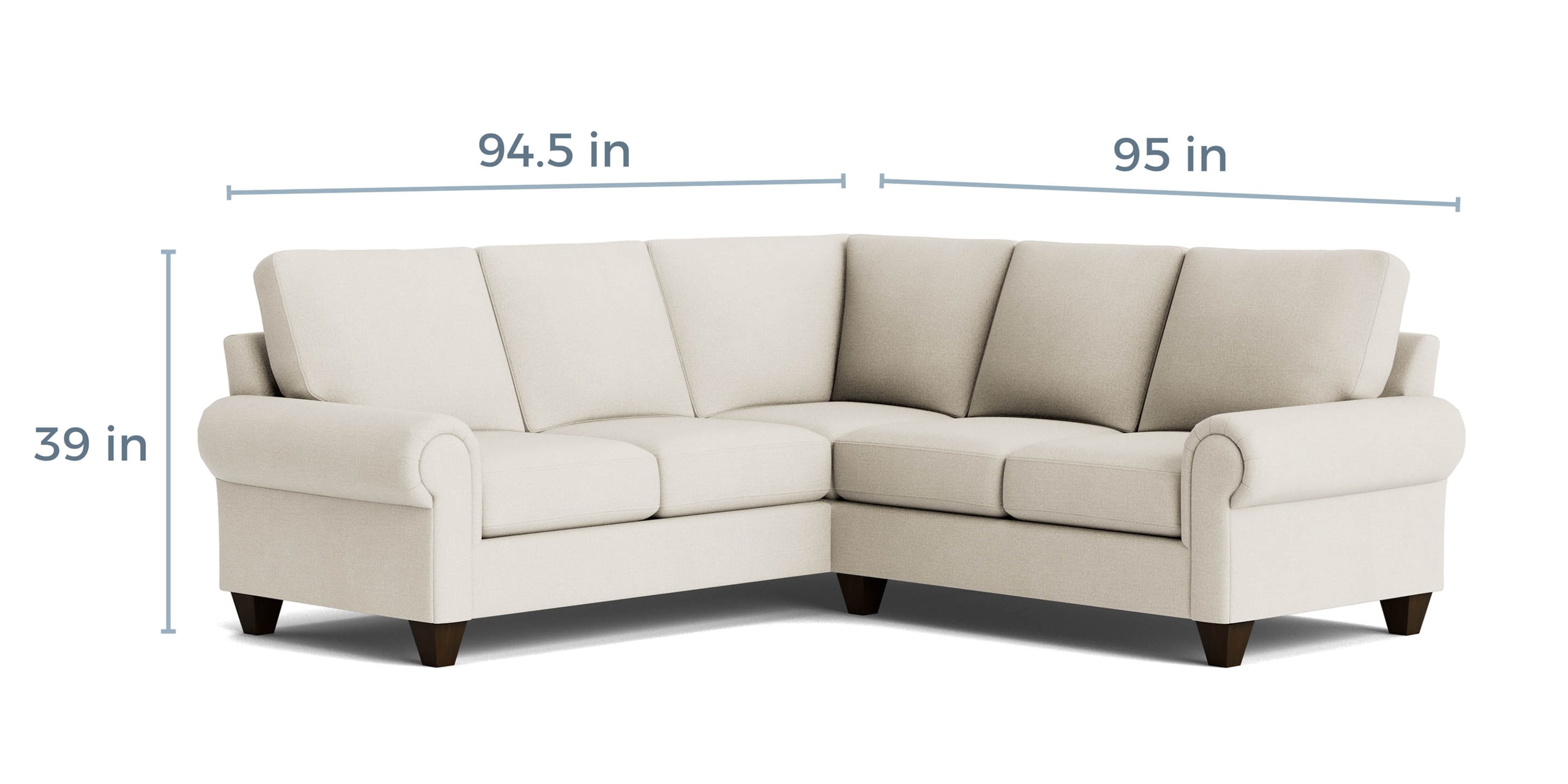 True Custom™ True Custom® Large Panel Arm L-Shaped Sectional C400L4161SFKIT28