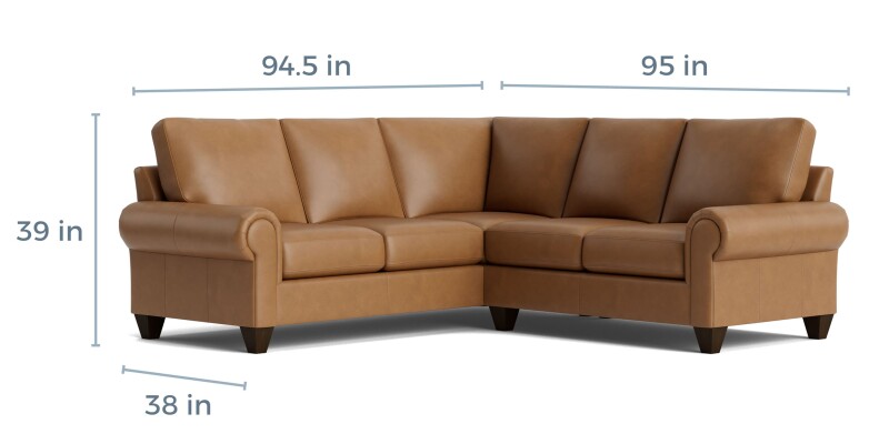 True Custom™ True Custom® Leather Large Panel Arm L-Shaped Sectional C400L4161SFLKIT61