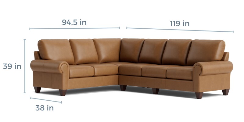 True Custom™ True Custom® Leather Large Panel Arm L-Shaped Sectional C400L6661SFLKIT53