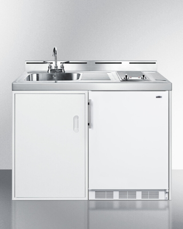 48" Wide All-In-One Kitchenette, No Plumbing Needed C48ELGLASSPUMP