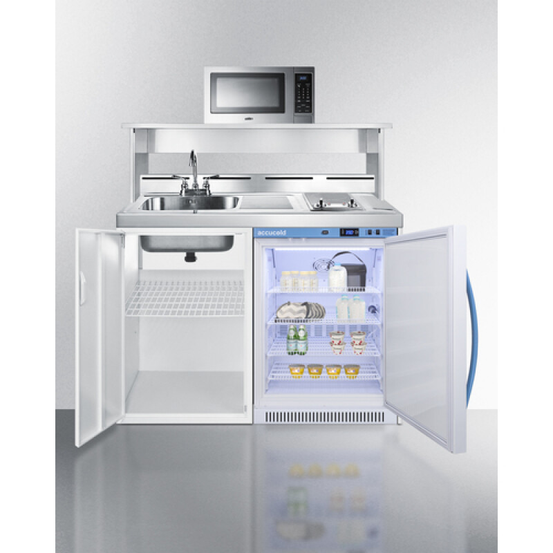 48" Wide All-In-One Wellness Room Kitchenette with Microwave C48ELMCMW