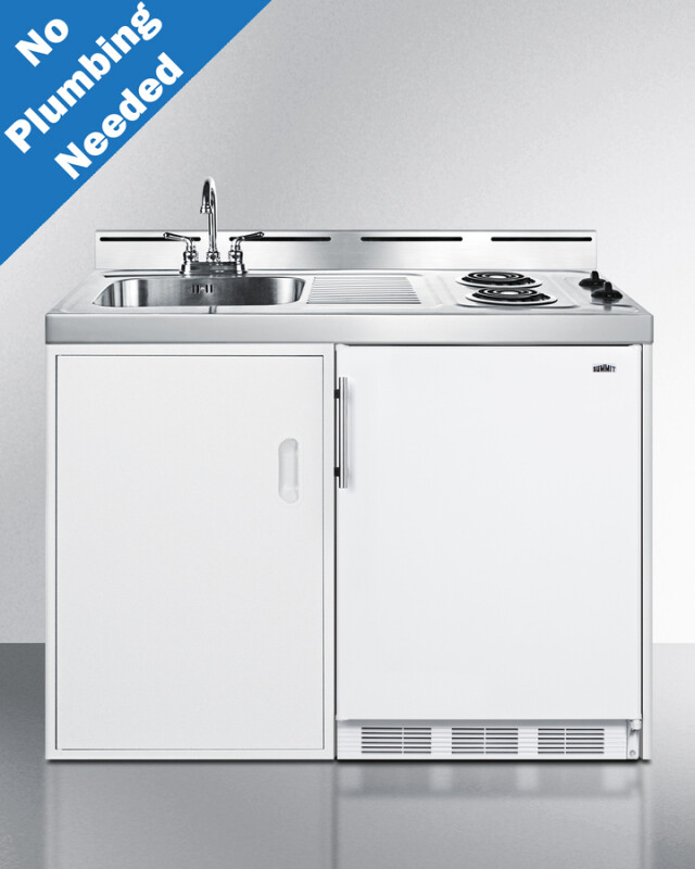 48" Wide All-In-One Kitchenette, No Plumbing Needed C48ELPUMP