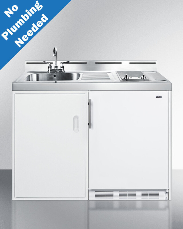 48" Wide All-In-One Kitchenette, No Plumbing Needed C48ELPUMP