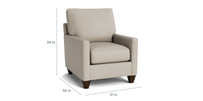 True Custom™ True Custom® Leather Track Arm Accent Chair C50012SFL53