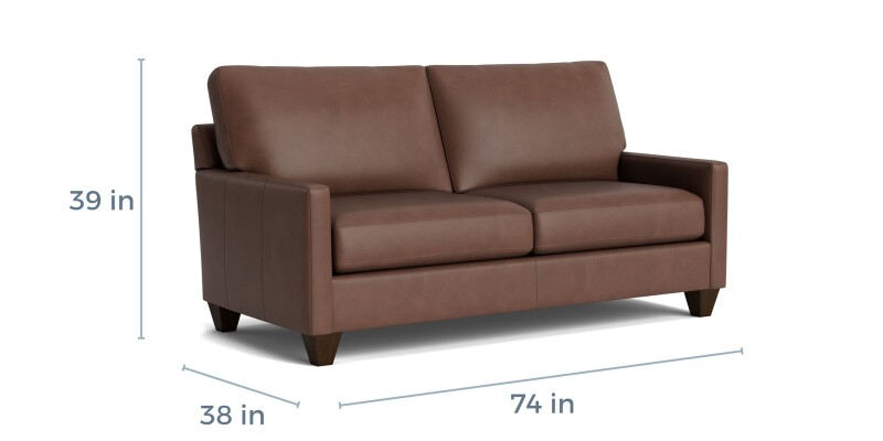 True Custom™ True Custom® Leather Track Arm Studio Sofa C50052SFL53