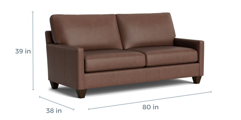 True Custom™ True Custom® Leather Track Arm Sofa C5006QSFL56