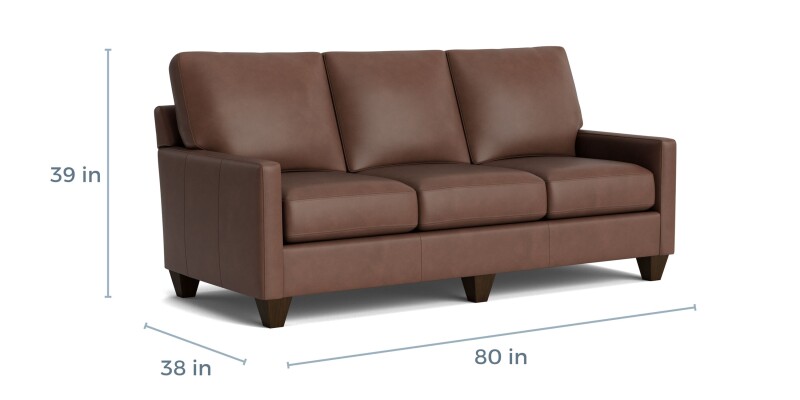 True Custom™ True Custom® Leather Track Arm Sofa C5007QSFL57