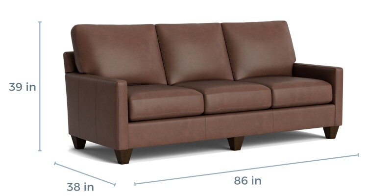 True Custom™ True Custom® Leather Track Arm Sofa C50082SFL57