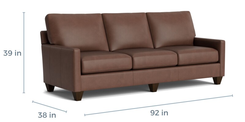 True Custom™ True Custom® Leather Track Arm Sofa C50092SFL59