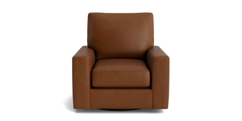True Custom™ True Custom® Leather Large Track Arm Swivel Chair C60005SFL53