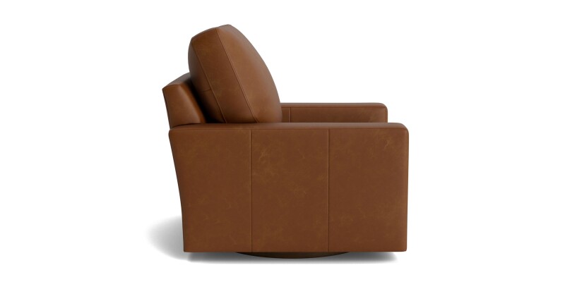 True Custom™ True Custom® Leather Large Track Arm Swivel Chair C60005SFL55