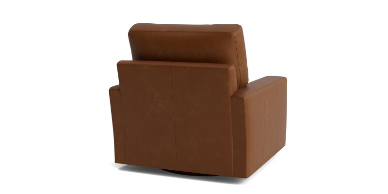 True Custom™ True Custom® Leather Large Track Arm Swivel Chair C60005SFL61