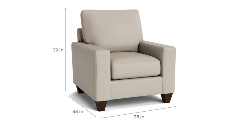 True Custom™ True Custom® Leather Large Track Arm Accent Chair C60012SFL53