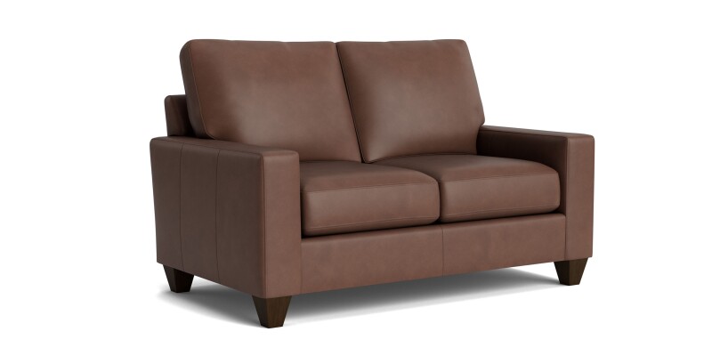 True Custom™ True Custom® Leather Large Track Arm Loveseat C60022SFL52
