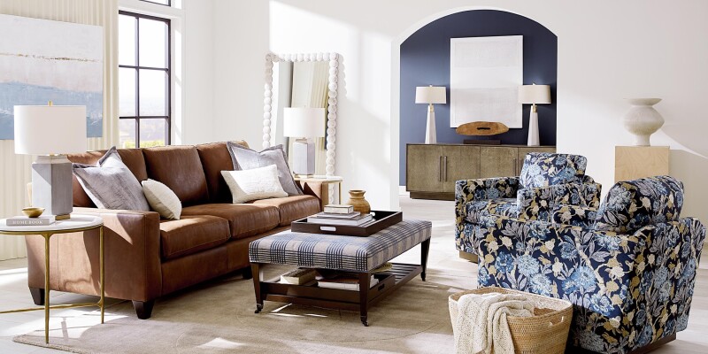 True Custom™ True Custom® Leather Large Track Arm Loveseat C60022SFL57