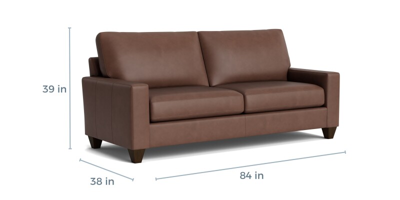 True Custom™ True Custom® Leather Large Track Arm Sofa C60062SFL55