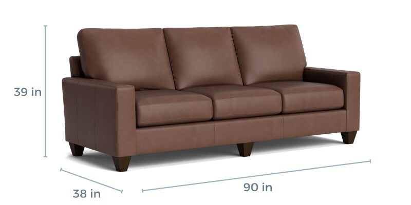 True Custom™ True Custom® Leather Large Track Arm Sofa C60082SFL54