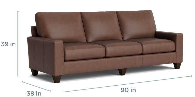 True Custom™ True Custom® Leather Large Track Arm Sofa C60092SFL52