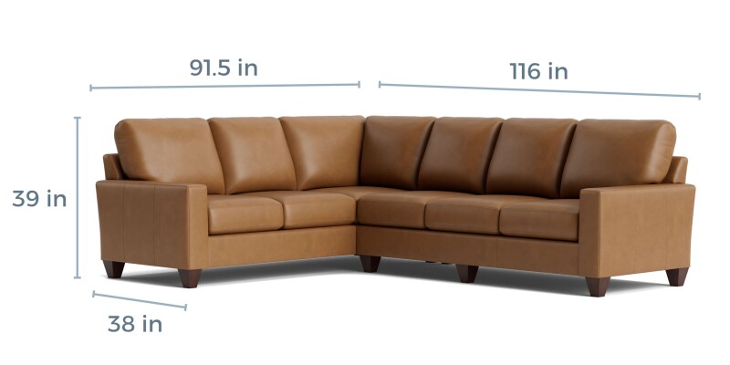 True Custom™ True Custom® Leather Large Track Arm L-Shaped Sectional C600L6661SFLKIT55