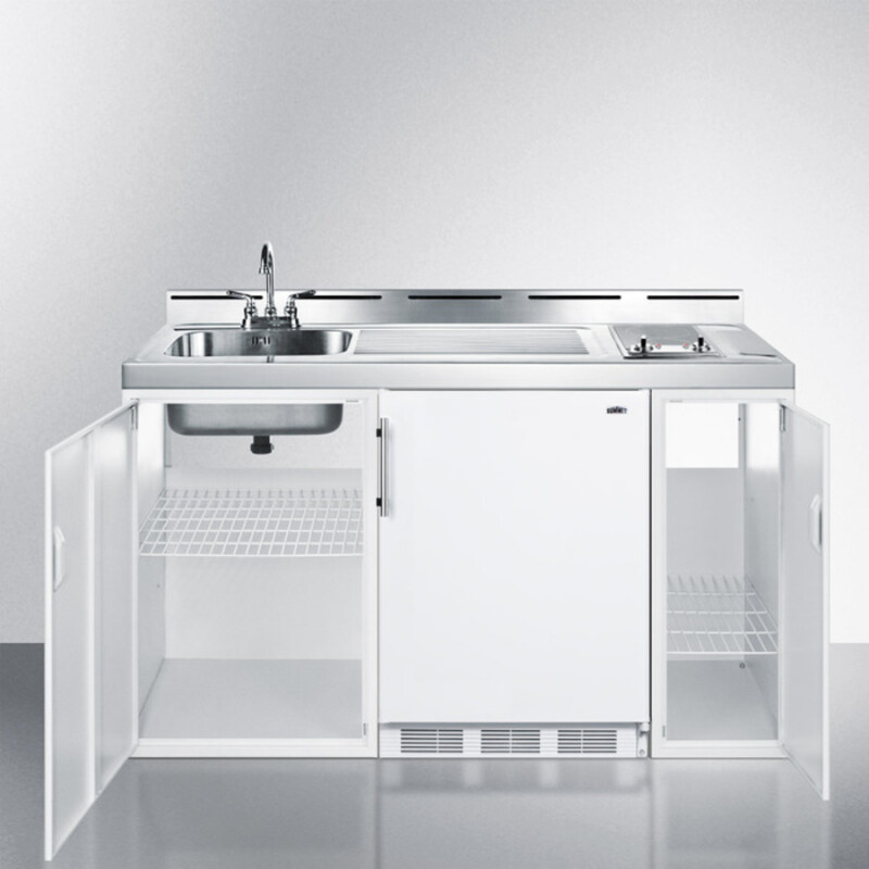 60" Wide All-In-One Kitchenette C60ELGLASS