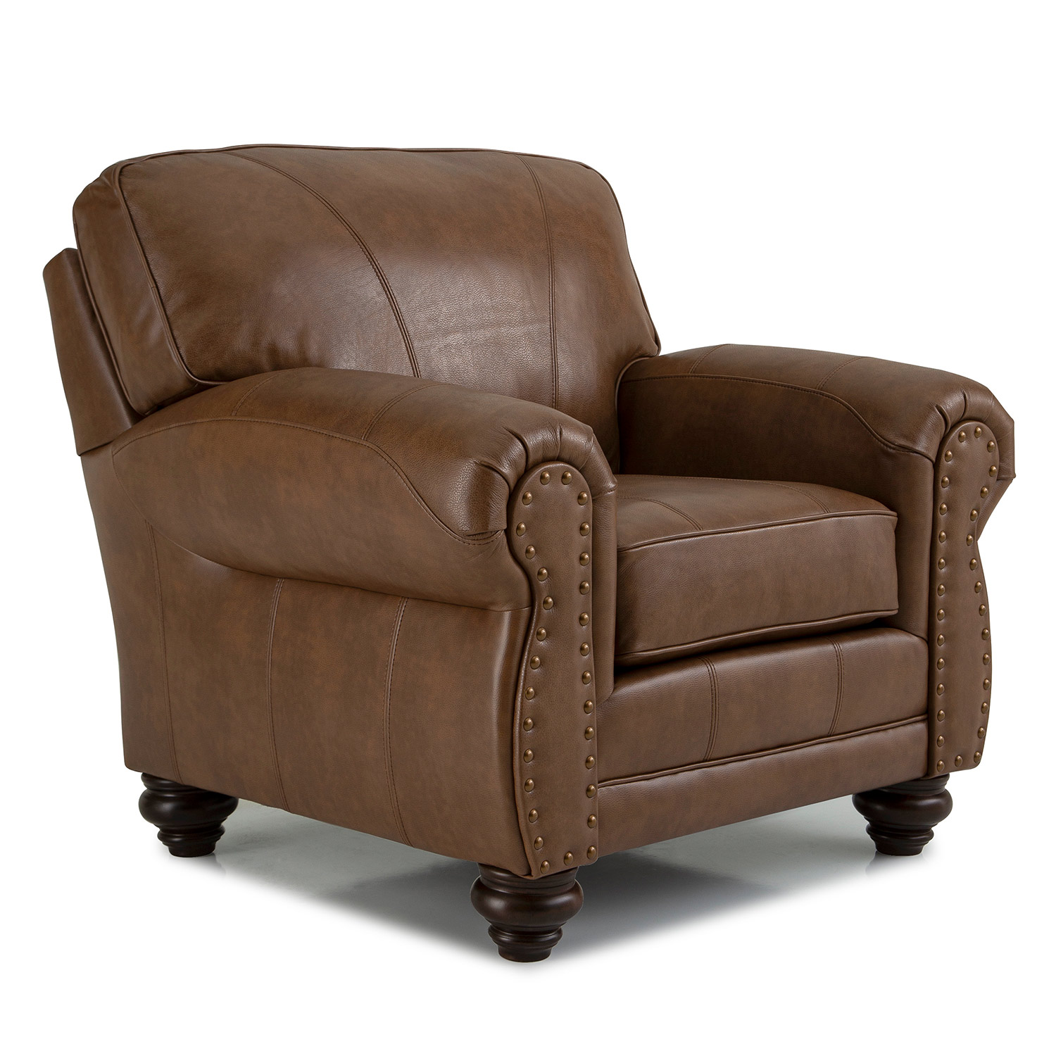 Noble - Leather Club Chair - Dark Walnut - C64DWLU C64DWLU
