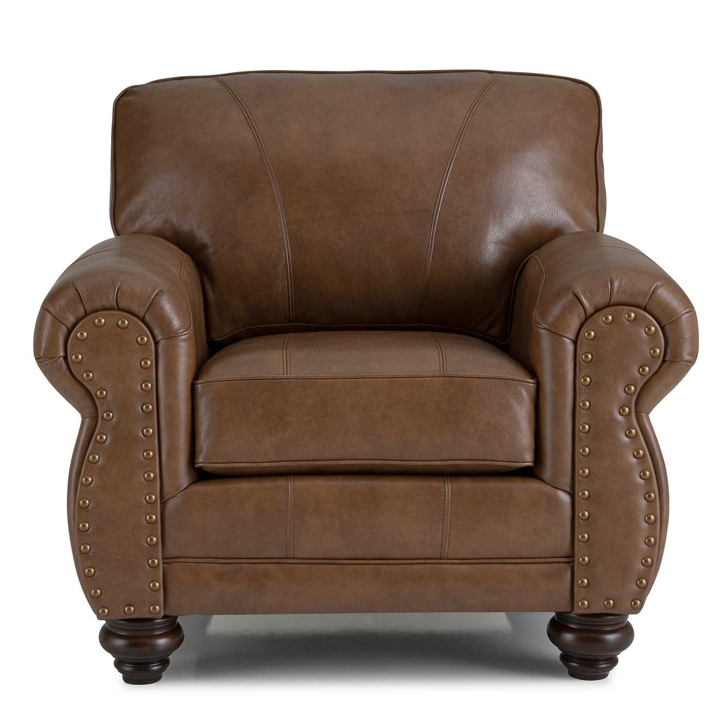 Noble - Leather Club Chair - Dark Walnut - C64DWLU C64DWLU