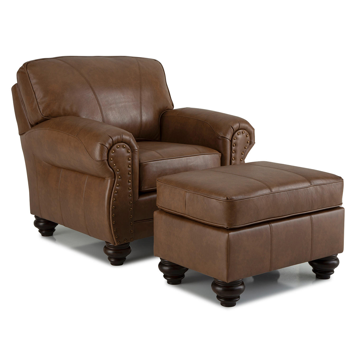 Noble - Leather Club Chair - Dark Walnut - C64DWLU C64DWLU