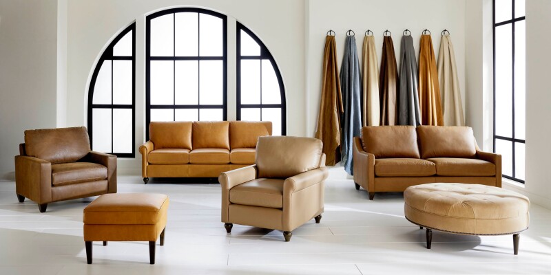 True Custom™ True Custom® Leather Track Arm Chair and a Half C65418SFL723218LOUNGEBF808
