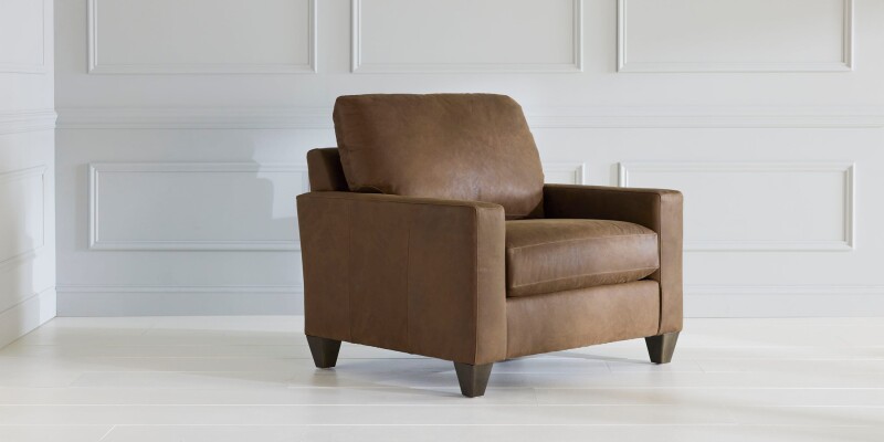 True Custom™ True Custom® Leather Track Arm Chair and a Half C65418SFL723218SUPPORTBF808