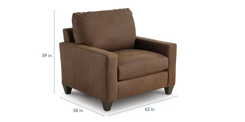True Custom™ True Custom® Leather Track Arm Chair and a Half C65418SFL72328SUPPORTBF808