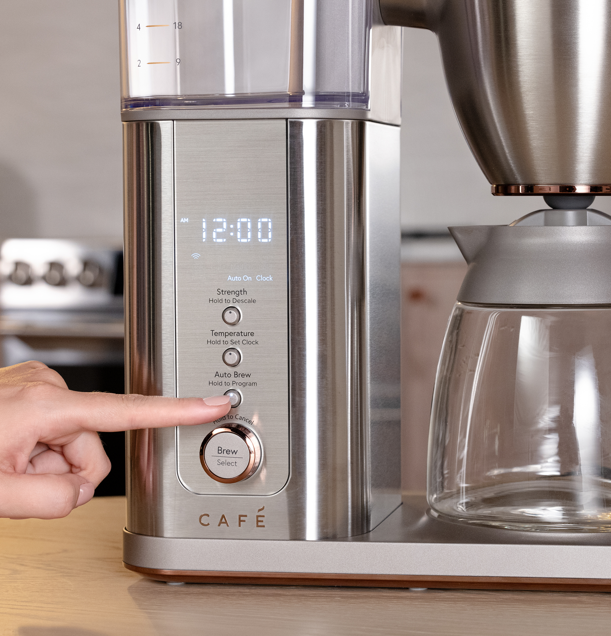 Brew smooth, flavorful coffee with the CAFÉ™ Specialty Drip Coffee Maker. Featuring a glass carafe, SCA certification, and precision controls for strength and temperature, it combines high pe C7CDABS2RS3