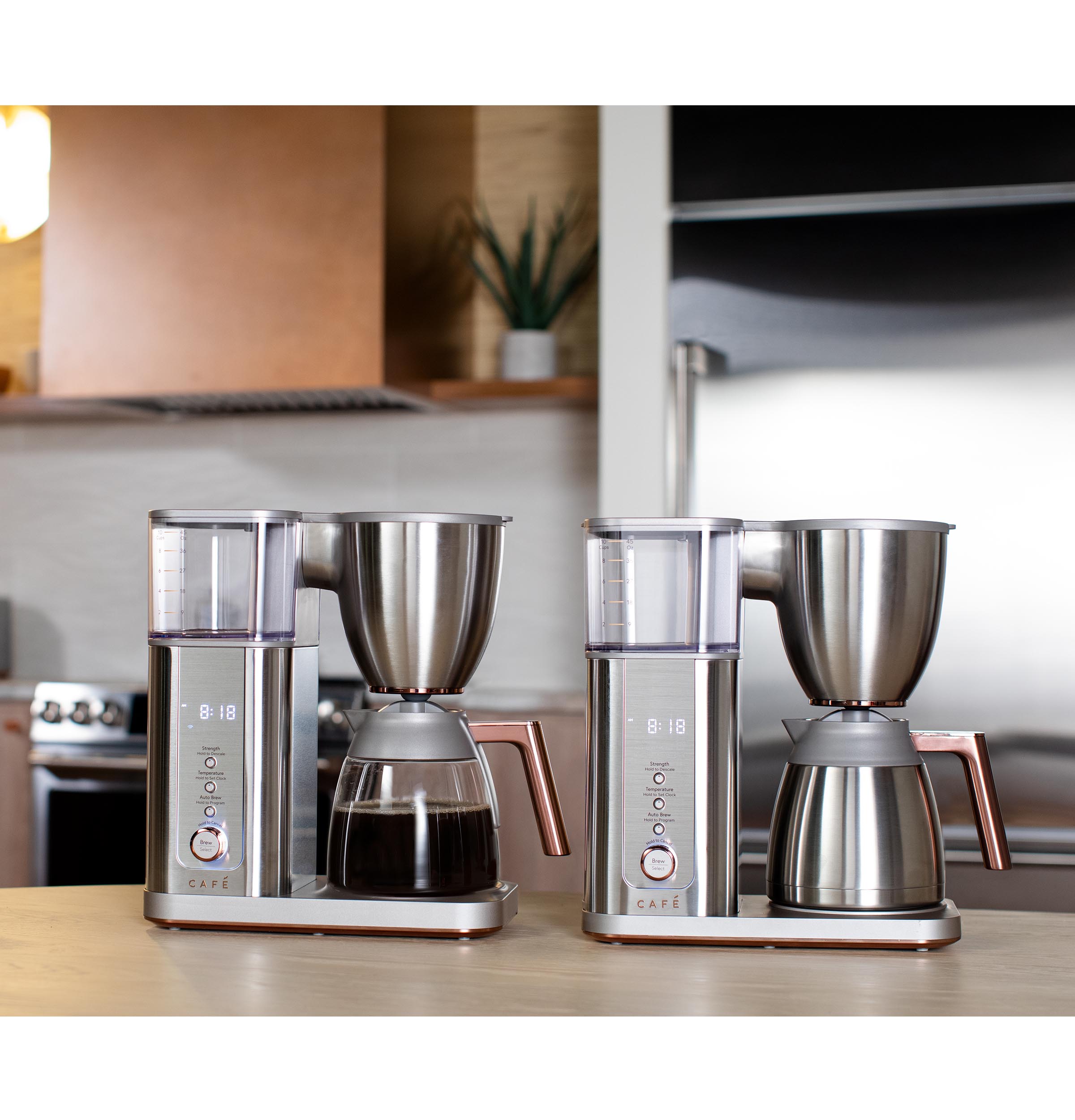 Brew smooth, flavorful coffee with the CAFÉ™ Specialty Drip Coffee Maker. Featuring a glass carafe, SCA certification, and precision controls for strength and temperature, it combines high pe C7CDABS2RS3