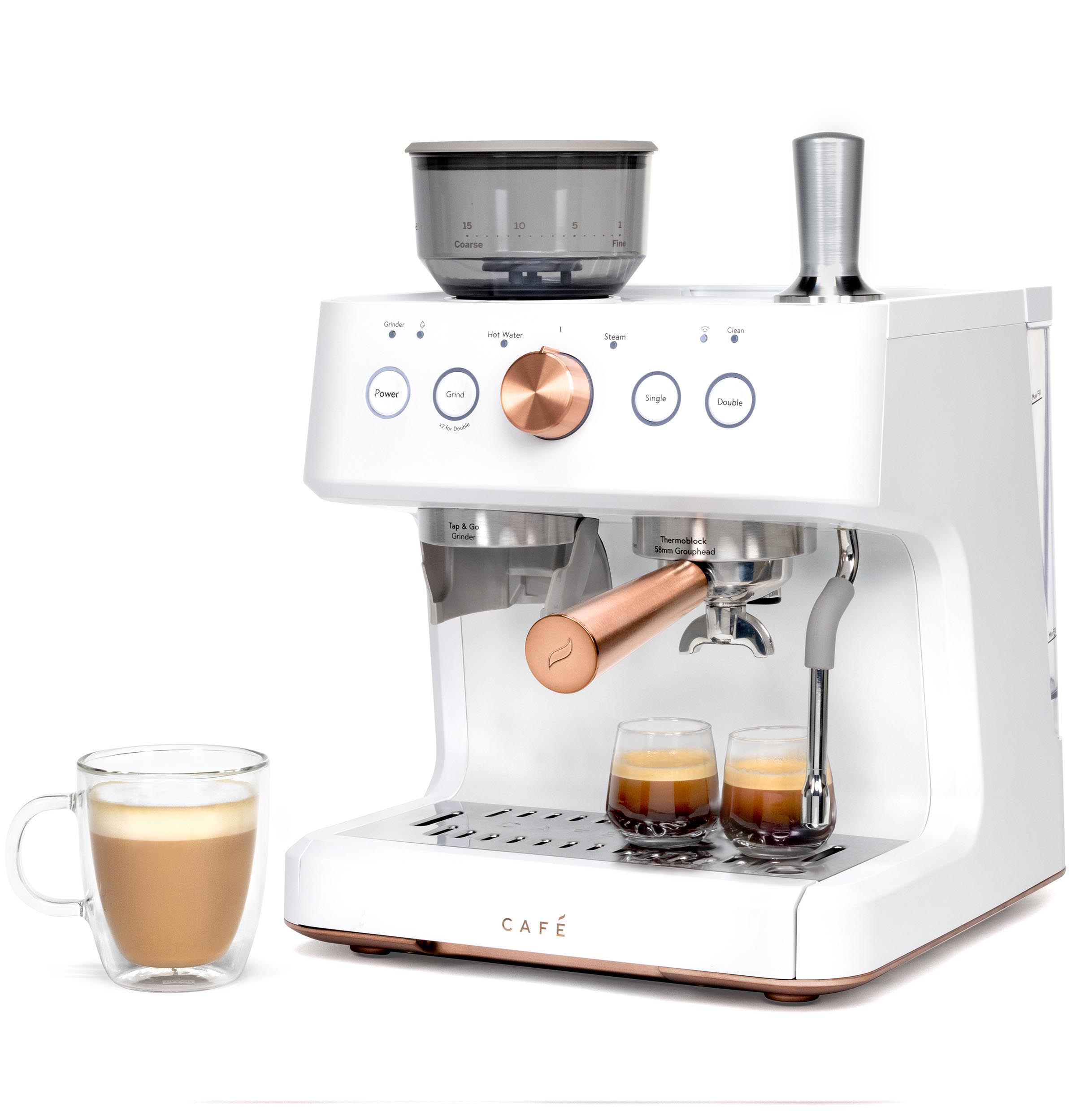 Café Bellissimo Semi Automatic Espresso Machine + Frother C7CESAS4RW3