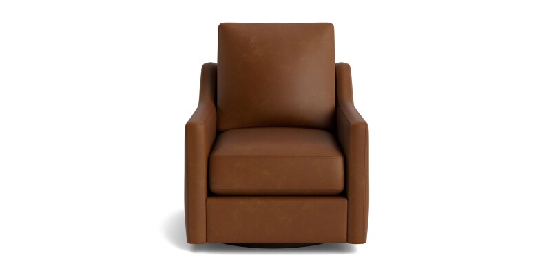 True Custom™ True Custom® Leather Slope Arm Swivel Chair C90005SFL52