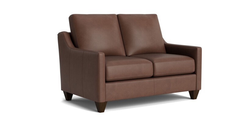 True Custom™ True Custom® Leather Slope Arm Loveseat C90022SFL52