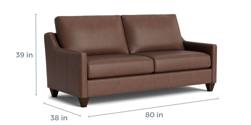 True Custom™ True Custom® Leather Slope Arm Sofa C9006QSFL59