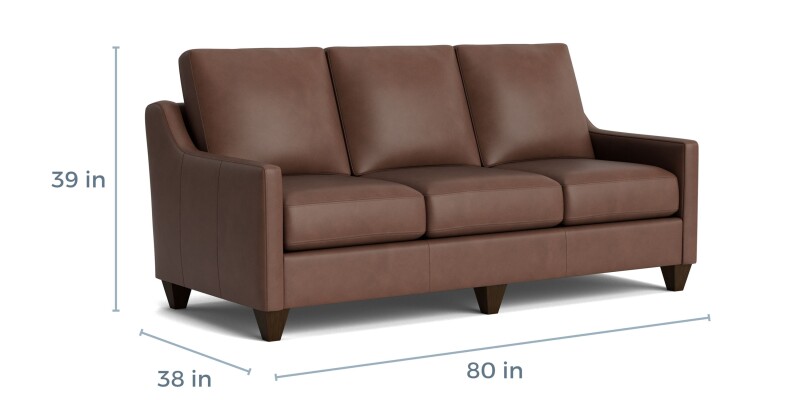True Custom™ True Custom® Leather Slope Arm Sofa C90072SFL55